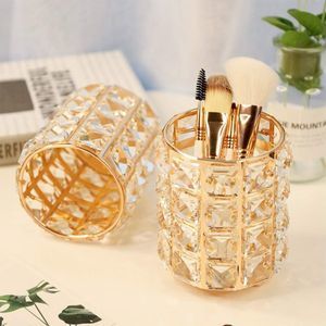 Crystal Makeup Brush Holder Organizer, Handcrafted Cosmetics Brushes Cup